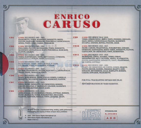 Enrico Caruso - The Complete Recordings (12 CD)