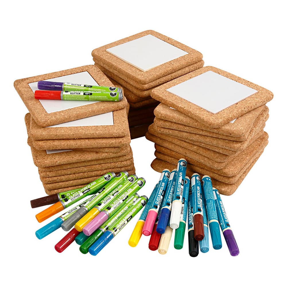 Untersetzer - Set, 30 Stck., Gr??e 15x15 Cm, 1 Set, Sortierte Farben