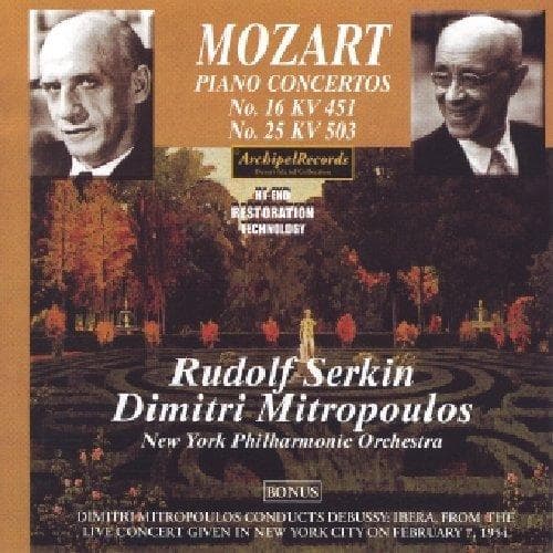 New York Philharmoni Rudolf Serkin - Mozart: Piano Concertos Nos.16 & 25