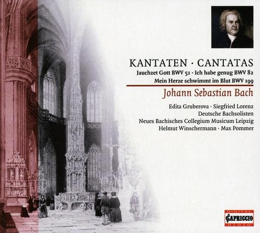 Edita Gruberova, Siegfried Lorenz, Deutsche Bachsolisten, Max Pommer - J.S. Bach: Cantatas (Jauchzet Gott BWV 51 | Ich Habe Genug BWV 82 | Mein Herze Schwimmt Im Blut BWV 199) (CD)