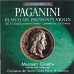 Massimo Quarta, Orchestra Sinfonica Del Teatro Carlo Felice Di Genova - Played On Paganini's Violin Vol. 3: Concertos In E Minor - No. 4 In D Minor (CD)