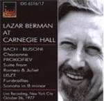 Lazar Berman - R,Cital . Carnegie Hall