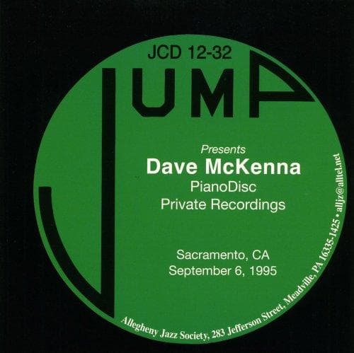 Dave McKenna - Jump Presents Dave McKenna PianoDisc Private Recordings (CD)