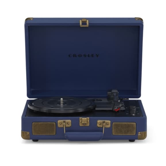 Crosley - Cruiser Plus Deluxe Portable Turntable (navy) - Now With Bluetooth Out (Turntable)