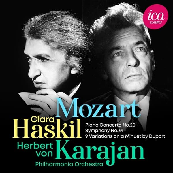 Clara Haskil, Philharmonia Orchestra, Herbert Von Karajan - Mozart: Piano Concerto No.20 | Symphony No.39 | 9 Variations On a Minuet by Duport (CD)