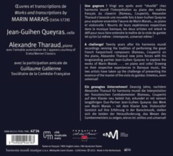 Jean-Guihen Queyras & Alexandre Tharaud - Les Folies d' Espagne, Marin Marais (CD)