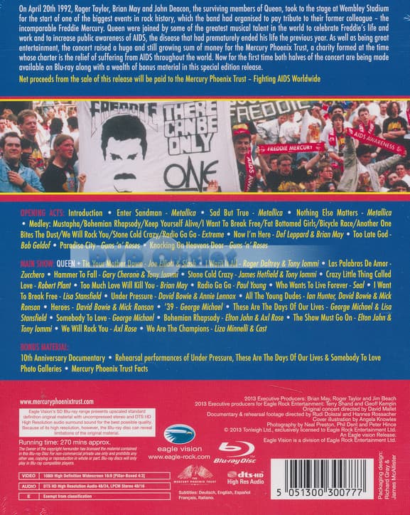 Various Artists - Freddie Mercury Tribute Concert  (Blu-ray)