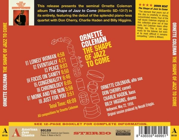 Ornette Coleman - The Shape Of Jazz To Come (CD)