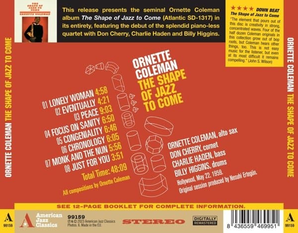 Ornette Coleman - The Shape Of Jazz To Come (CD)