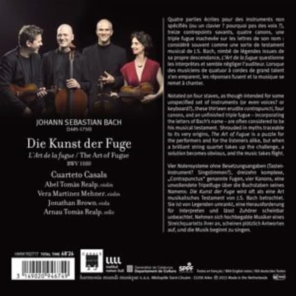 Cuarteto Casals - J.S. Bach: The Art Of Fugue (CD)