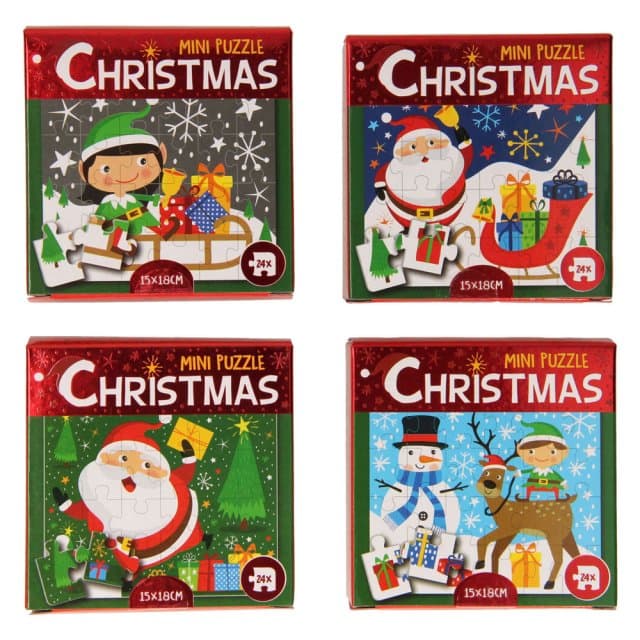 Mini Puzzel Kerst, 24st.