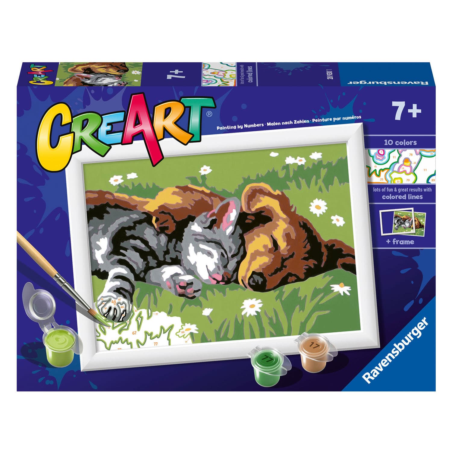 Ravensburger CreArt Schilderen op Nummer - Slapende Katten en Honden