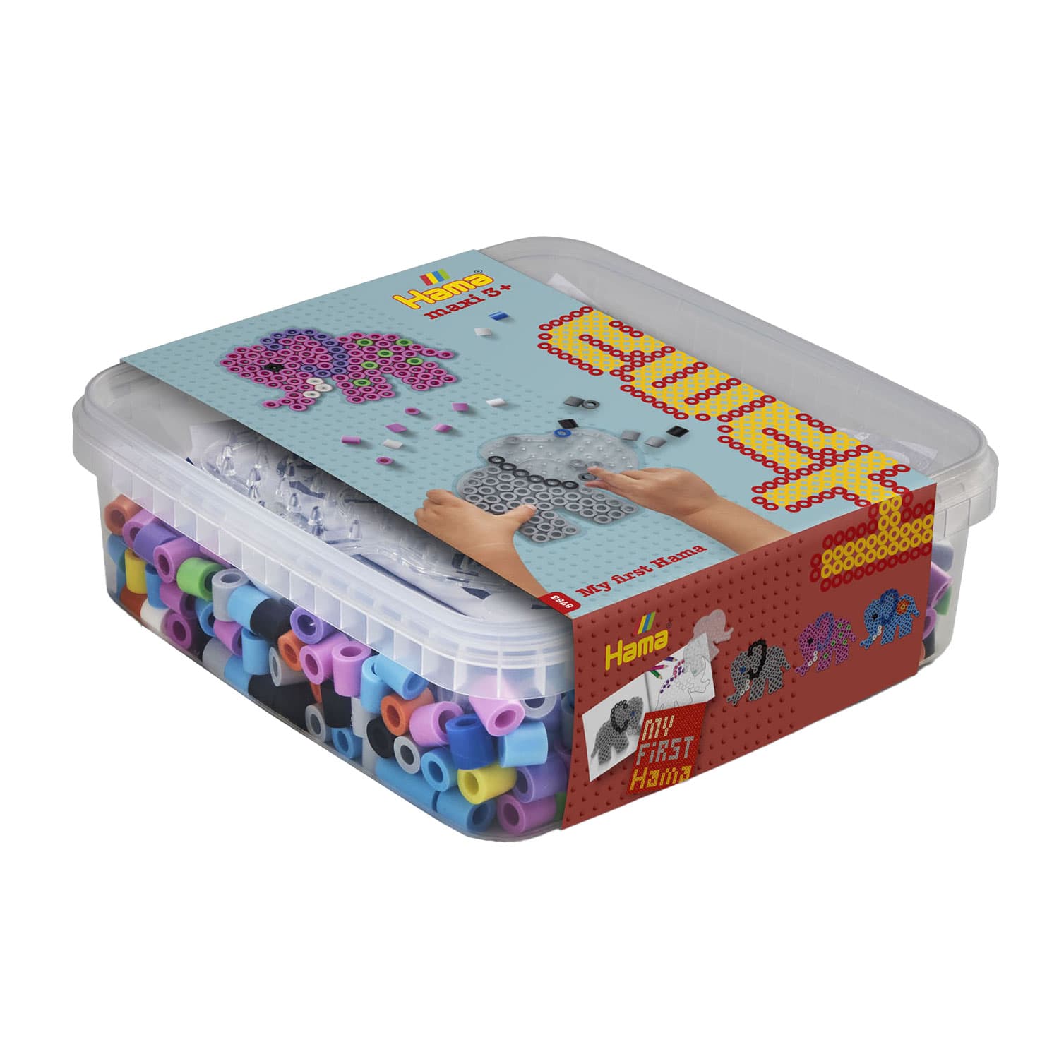 Hama Maxi Strijkkralenset in Box - Olifant