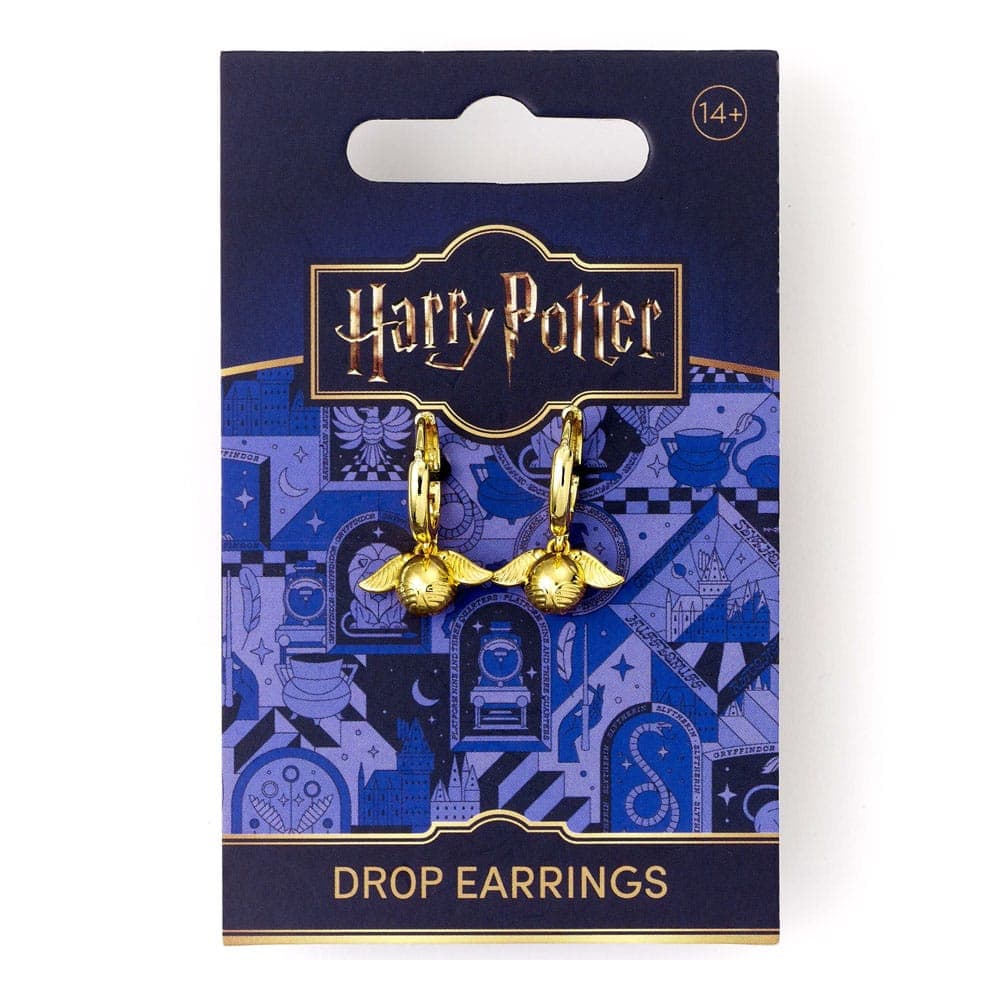 Harry Potter -  Golden Snitch Gold Tone Huggy Earrings