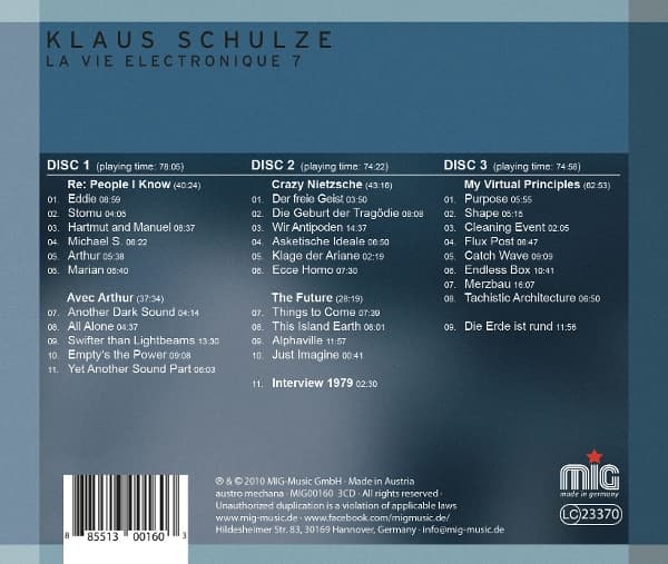 Klaus Schulze - La Vie Electronique 7 (3 CD)