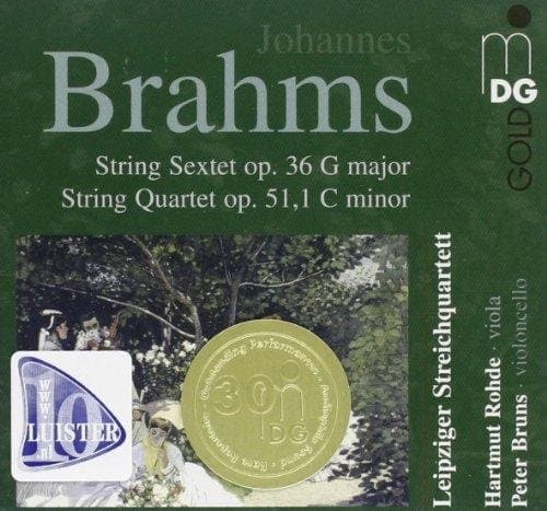 Leipziger Streichquartett, Hartmut Rohde, Peter Bruns, Andreas Seidel, Tilman Büning, Ivo Bauer, Matthias Moosdorf - Brahms: String Sextet Op. 36 G Major | String Quartet Op. 51, 1 C Minor (CD)