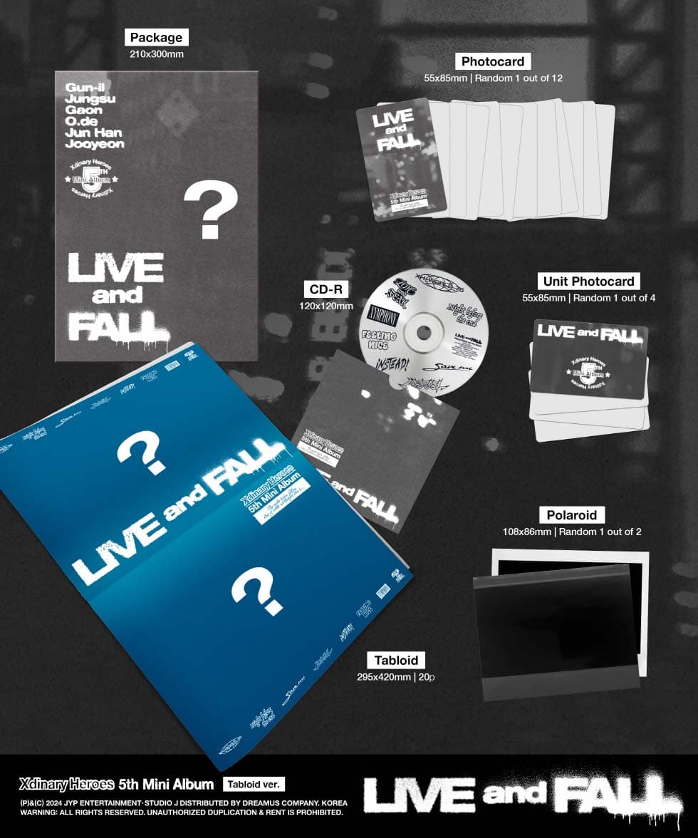 Xdinary Heroes - Live & Fall - Tabloid Version