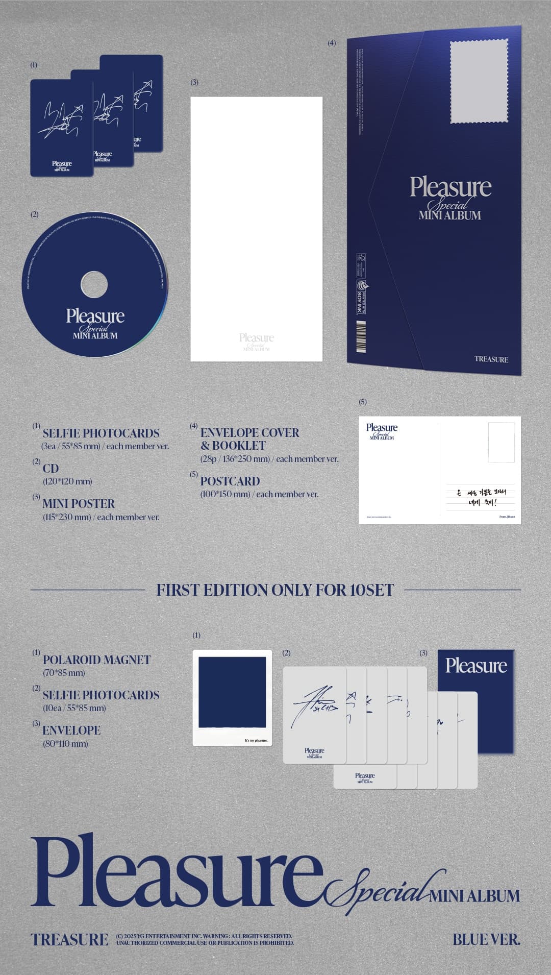 TREASURE SPECIAL MINI ALBUM [PLEASURE] [BLUE VER.]