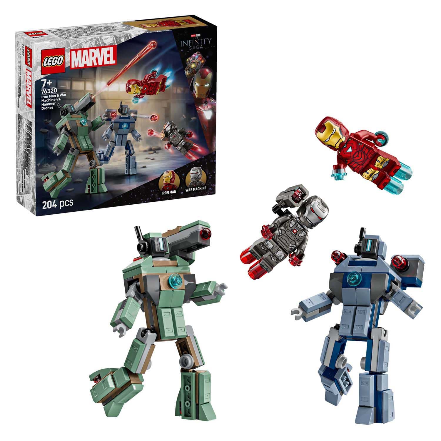 LEGO Super Heroes Marvel 76320 Iron Man en War Machine VS Hammer Drones