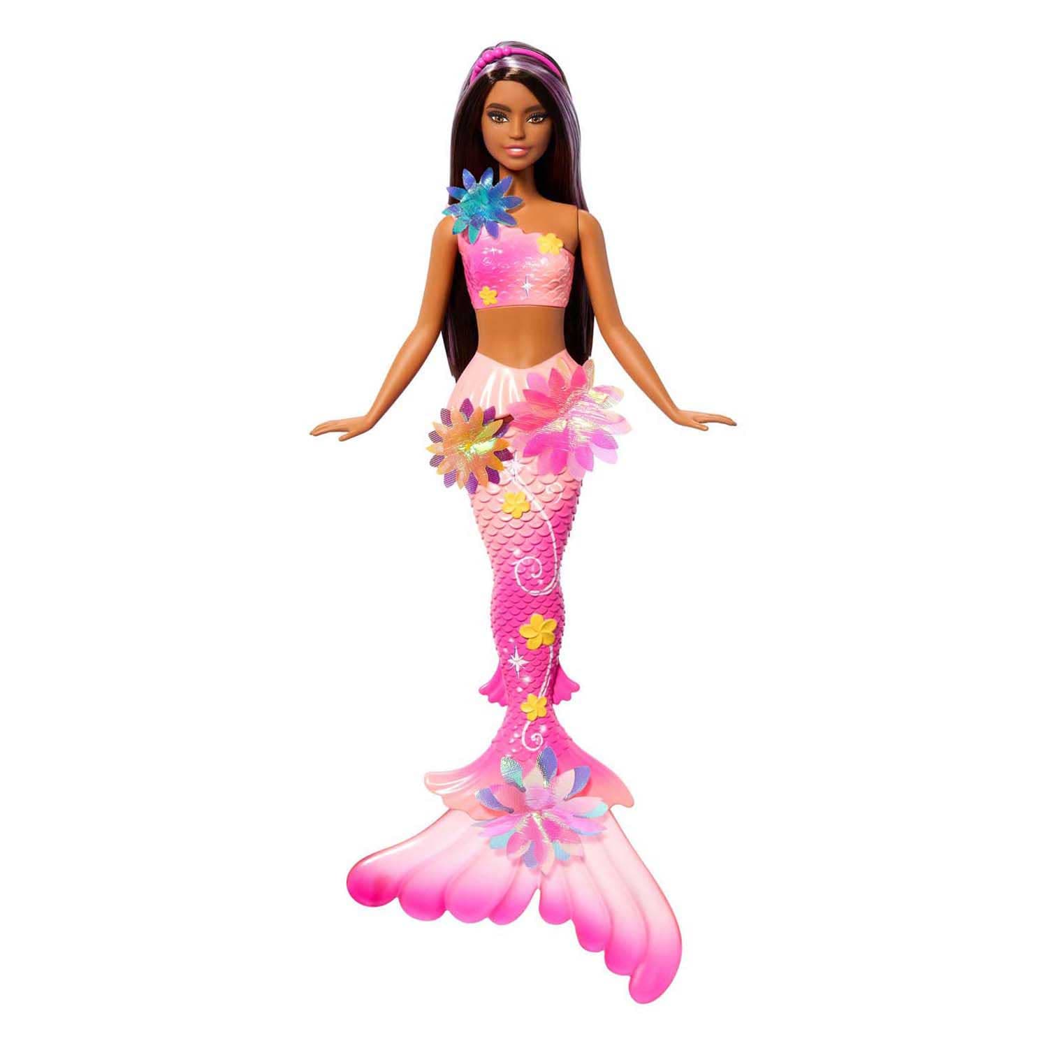 Barbie Zeemeermin met Magische Bloemen Roze