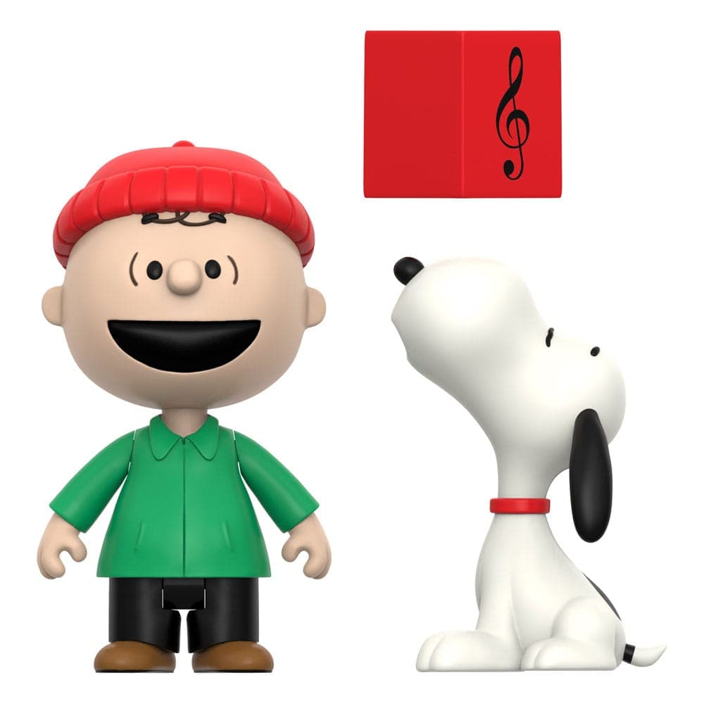 Peanuts: Super7 - Reaction Figures - 2 Pk Charlie Brown And Snoopy  (Caroling)