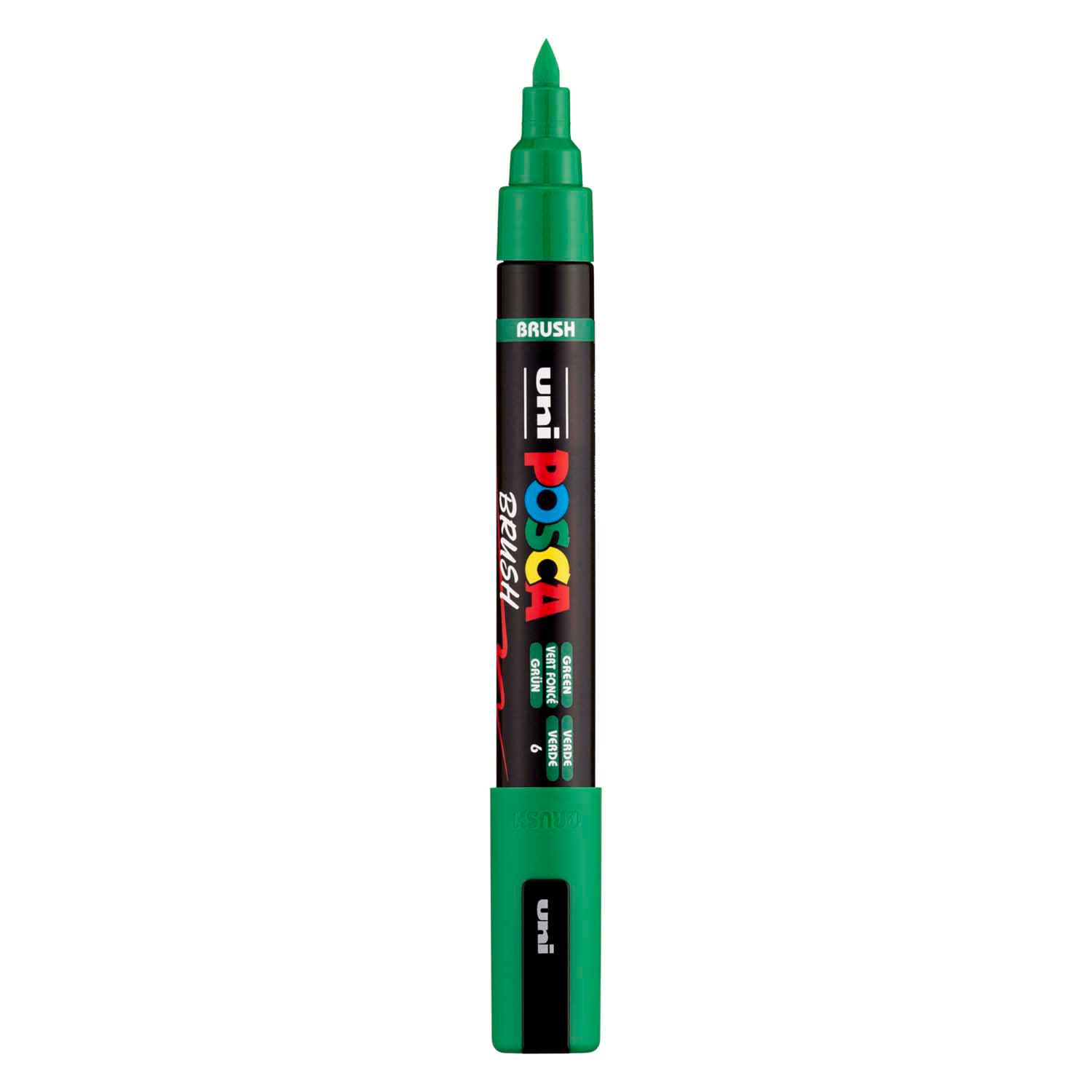 Uni Posca Brushmarker PC5BR Groen - Brushpunt 1-4 mm
