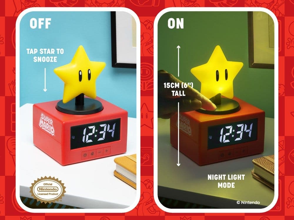 Nintendo: Paladone - Super Mario Star Icon Alarm Clock