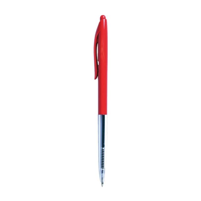 Balpen Quantore drukknop rood medium