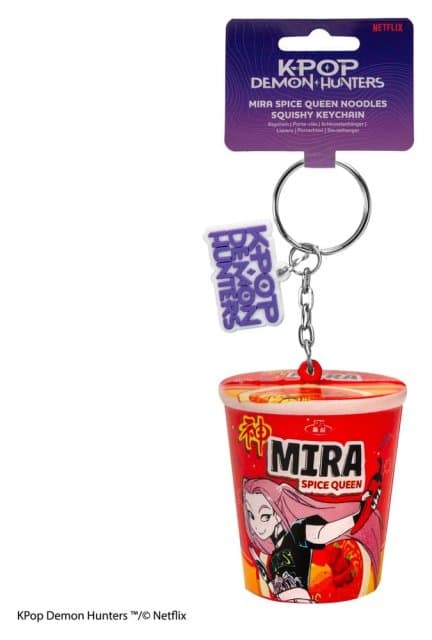 KPop Demon Hunters Squishy Keychain Mira Spice Queen Noodles