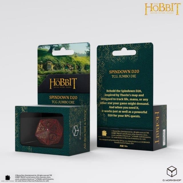 The Hobbit Spindown D20 - Ember TCG Jumbo Die
