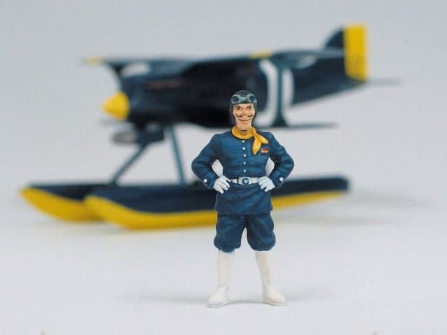 Porco Rosso model kit with figure 1/48 Curtiss R3C-0 Seaplane & Curtis