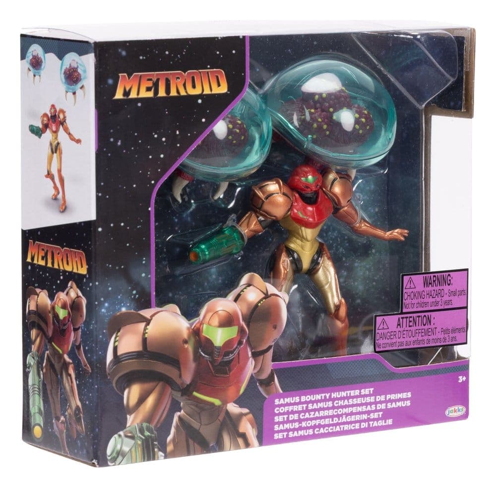 World of Nintendo Metroid Mini Figure 3-Pack Samus Bounty Hunter 6 cm