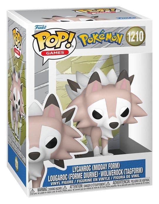 Pokemon: Funko Pop! Games - Lycanroc (Midday) (Vinyl Figure 1210)
