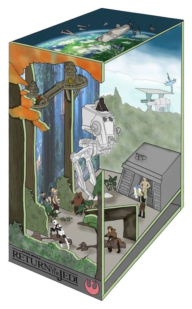 Revell Tiny Adventures Book Nook Star Wars Trench Run