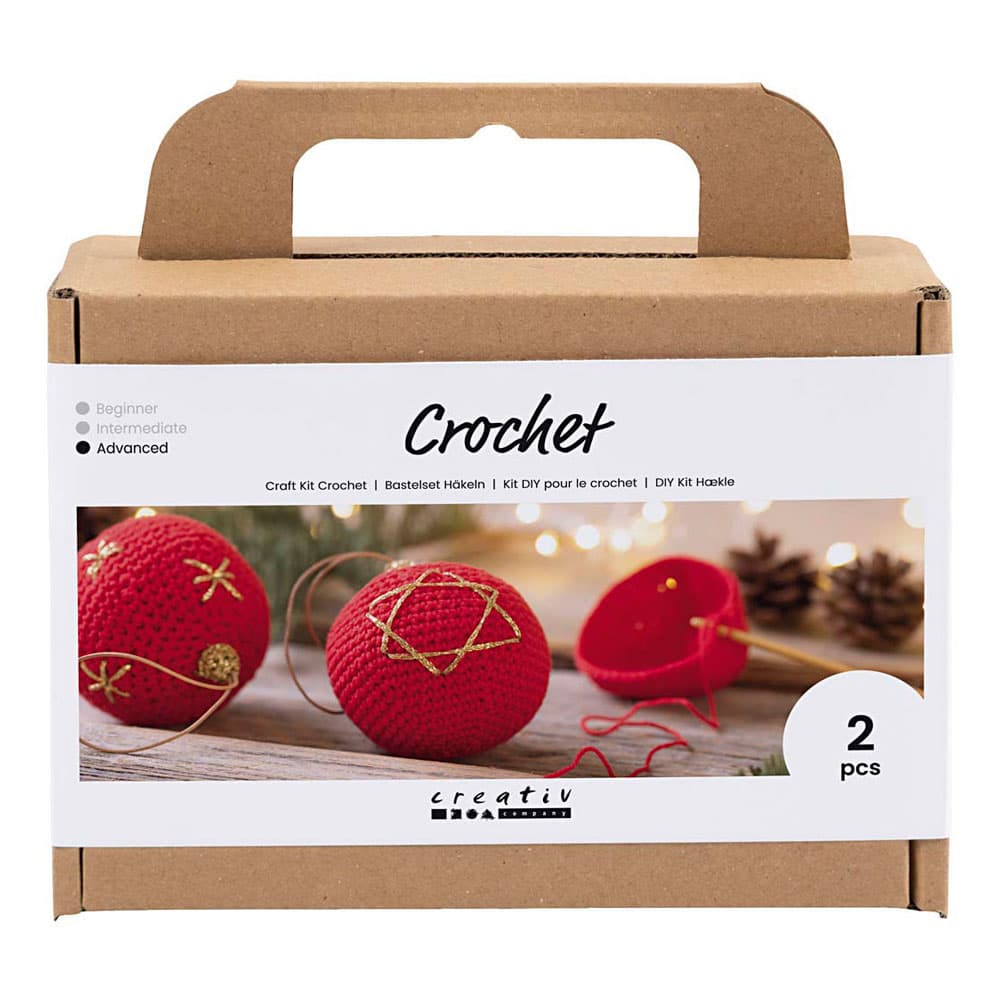 Hobbyset Haken Kerstbellen -  Rood