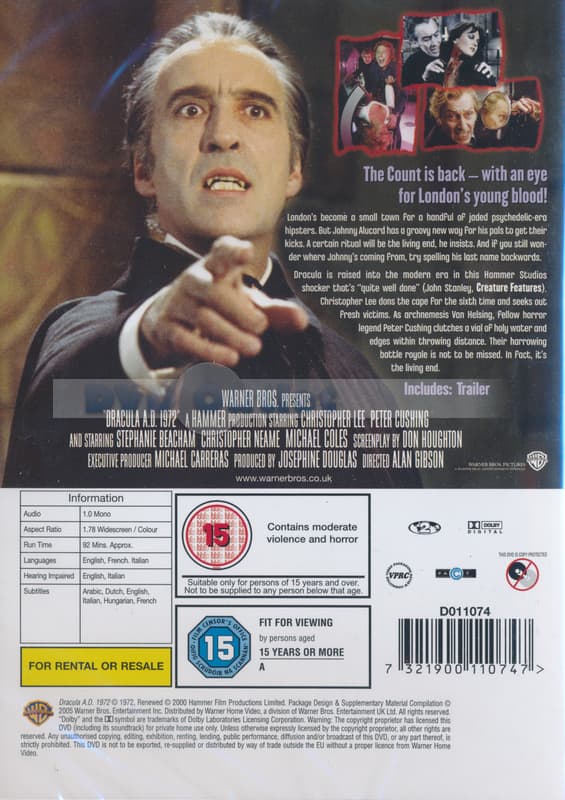 Dracula A.D. 1972 (Import)