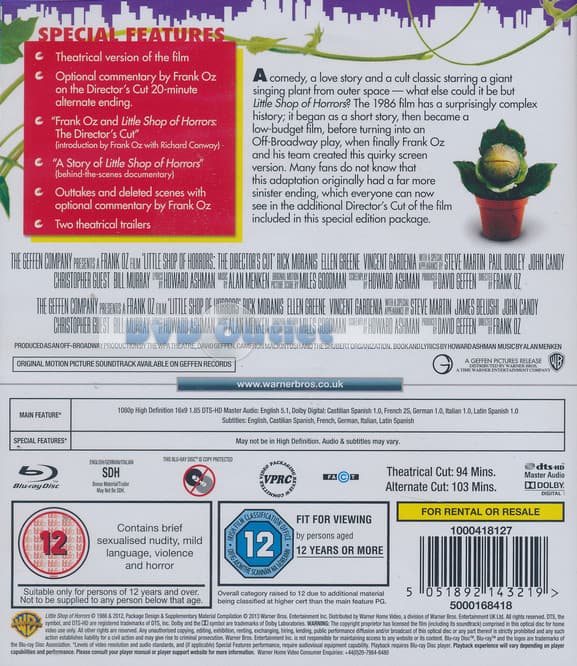 Little Shop Of Horrors (1986) (Import)