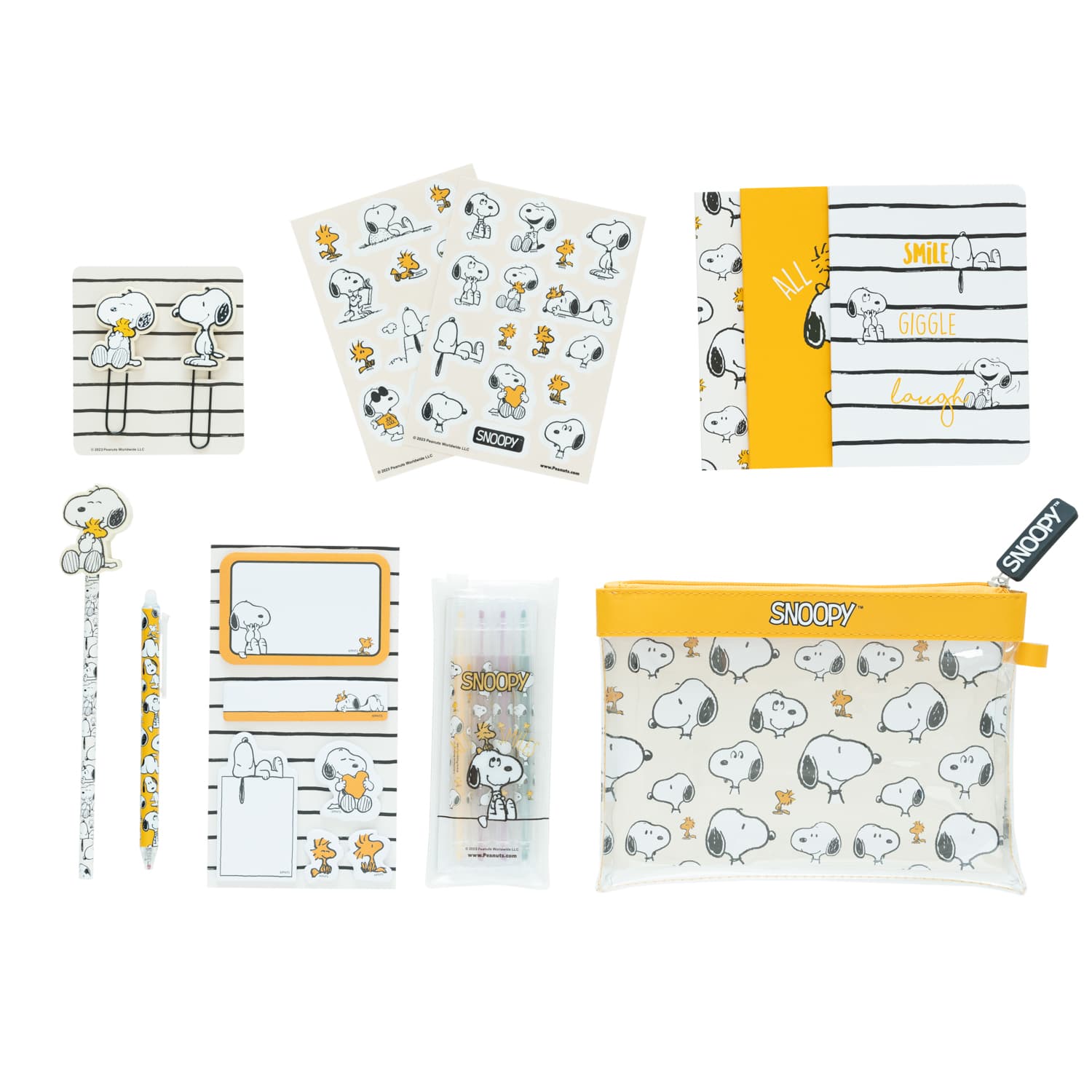 Snoopy - Stationery Set With 3 A6 Notebooks - 10pc