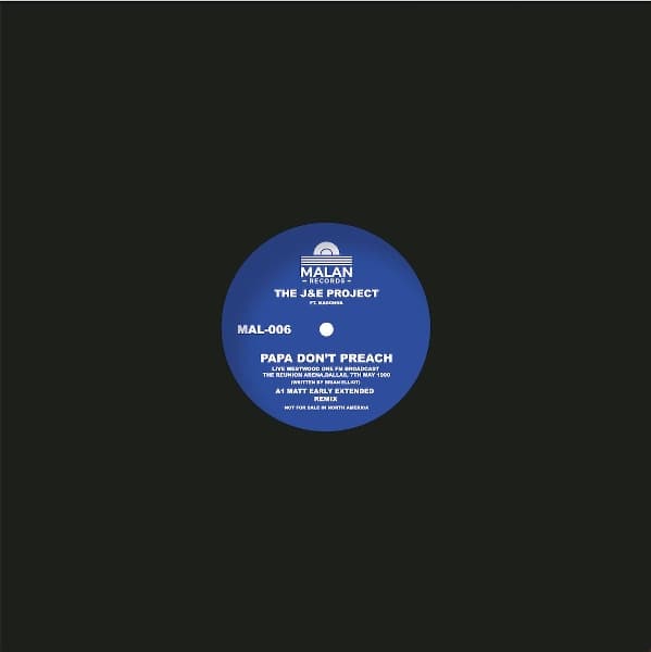 J & E Project Featuring Madonna - Papa Don't Preach (12"Single) (Coloured Vinyl)